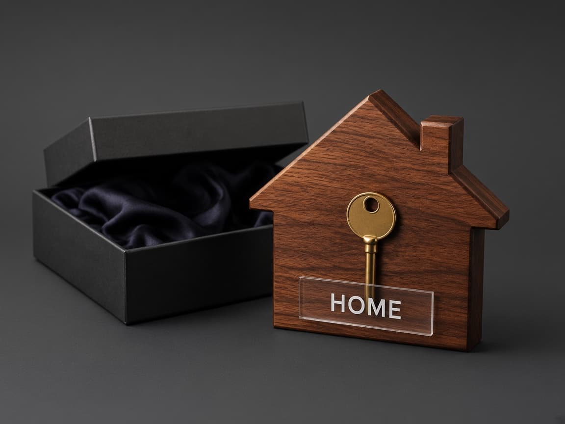 House Closing Gift design concept, close-up of the materials